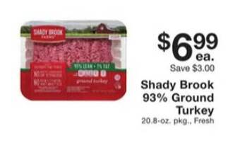 Fairway Store Market Shady brook 93% ground turkey offer