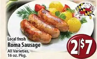 Key Food Local fresh roma sausage offer