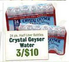 Robert Fresh Market Crystal geyser water offer