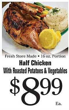 Morton Williams Half chicken with roasted potatoes & vegetables offer