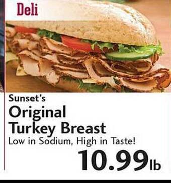Sunset Foods Sunset's original turkey breast offer