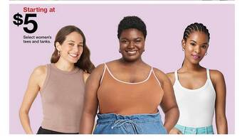 Target Women's tees and tanks offer