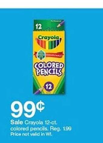 Target Crayola 12-ct colored pencils offer
