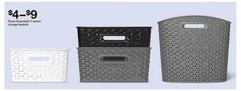 Target Room essentials y-weave storage baskets offer
