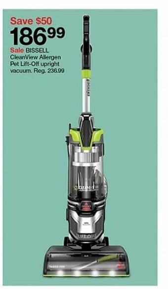 Target Bissell cleanview allergen pet lift-off upright vacuum offer