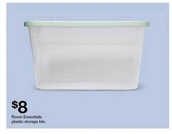 Target Room essentials plastic storage bin offer