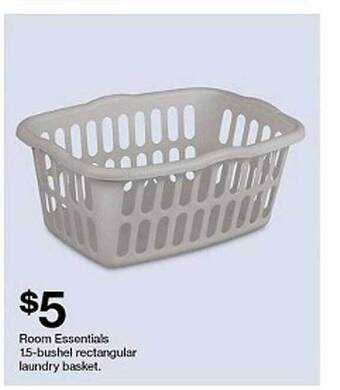 Target Room essentials 15-bushel rectangular laundry basket offer