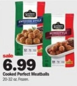 Meijer Cooked Perfect Meatballs 20-32 oz offer