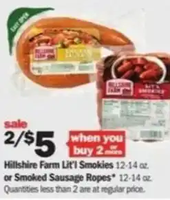 Meijer Hillshire Farm Lit'l Smokies 12-14 oz offer