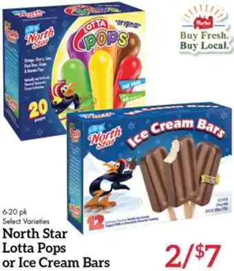 Price Chopper North Star Lotta Pops or Ice Cream Bars 6-20 pk offer