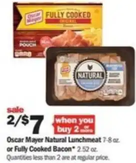 Meijer Oscar Mayer Natural Lunchmeat 7-8 oz offer