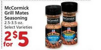 Albertsons Mccormick Grill Mates Seasoning offer