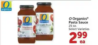 Albertsons 0 Organics Pasta Sauce offer