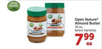 Albertsons Open Nature Almond Butter offer