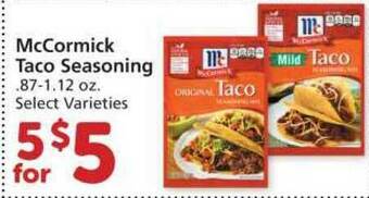 Albertsons Mccormick Taco Seasoning offer