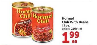 Albertsons Hormel Chili With Beans offer