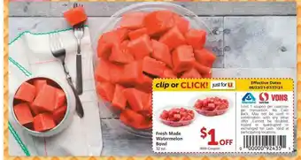 Albertsons Fresh Made Watermelon Bowl offer