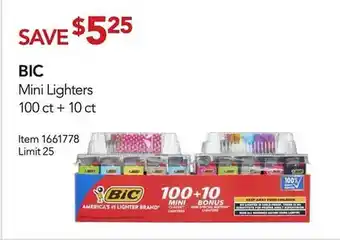 Costco Bic mini lighters offer