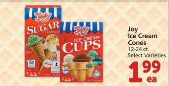 Albertsons Joy Ice Cream Cones offer