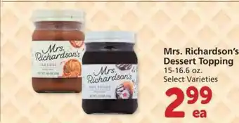 Albertsons Mrs. Richardson's Dessert Topping offer