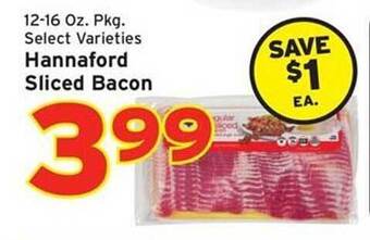Hannaford Hannaford sliced bacon offer