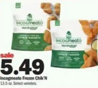 Meijer Incogmeato Frozen Chik'N 13.5 oz offer