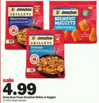 Meijer Jimmy's Dean Frozen Breakfast Skillets or Nuggets 12-16 oz offer