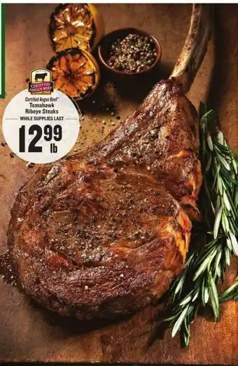 Lowes Foods Certified Angus Beef Tomahawk Ribeye Steaks offer