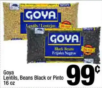 Super King Markets Goya Lentils, Beans Black Or Pinto offer