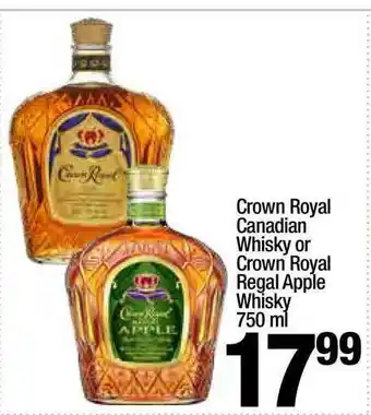 Super King Markets Crown Royal Canadian Whisky Or Crown Royal Regal Apple Whisky 750ml offer