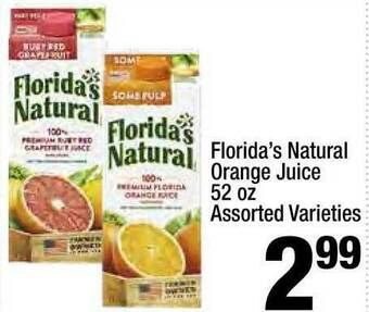 Super King Markets Florida's Natural Orange Juice 52 Oz offer