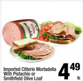 Super King Markets Imported Citterio Mortadella With Pistachio Or Smithfield Olive Loaf offer