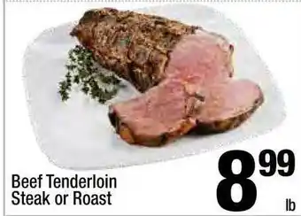 Super King Markets Beef Tenderloin Steak Or Toast offer