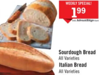 Price Chopper Sourdough Bread , Italian Bread offer