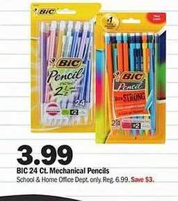 Meijer Bic 24 ct mechanical pencils offer