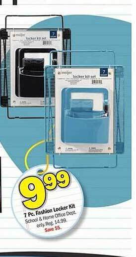 Meijer 7 pc fashion locker kit offer
