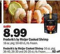 Meijer Frederik's by meijer cooked shrimp offer
