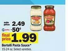 Meijer Bertolli pasta sauce offer