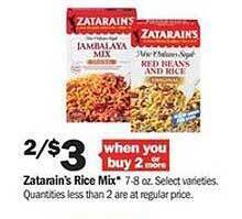 Meijer Zatarain's rice mix offer