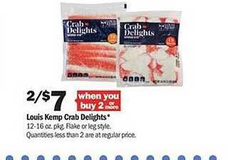 Meijer Louis kemp crab delights offer