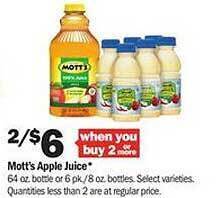 Meijer Mott's apple juice offer