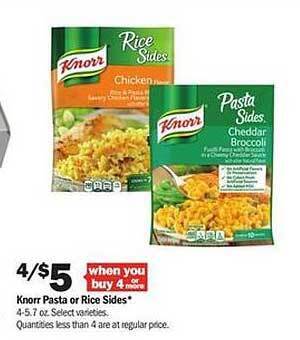 Meijer Knorr pasta or rice sides offer