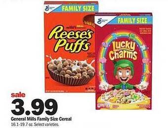 Meijer General mills family size cereal offer