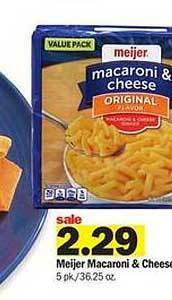 Meijer Meijer macaroni & cheese offer