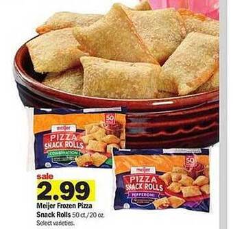 Meijer Meijer frozen pizza snack rolls offer