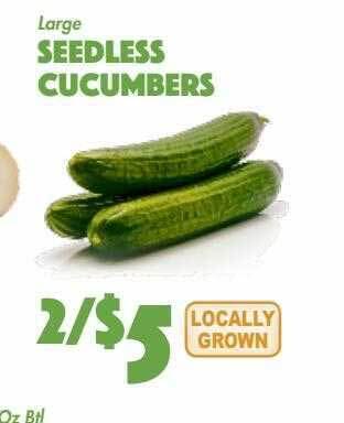 The Food Emporium Seedless cucumbers offer