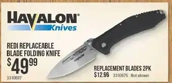 Bass Pro Havalon knives redi replaceable blade folding knife or replacement blades 2pk offer