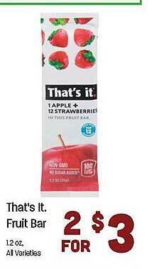 Big Y That's it. fruit bar offer