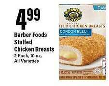 Big Y Barber foods stuffed chicken breasts offer