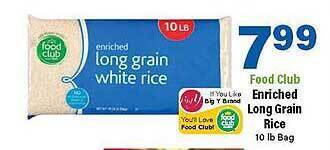 Big Y Food club enriched long grain rice offer